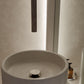 Concrete Polished Half Height Round Pedestal Basin