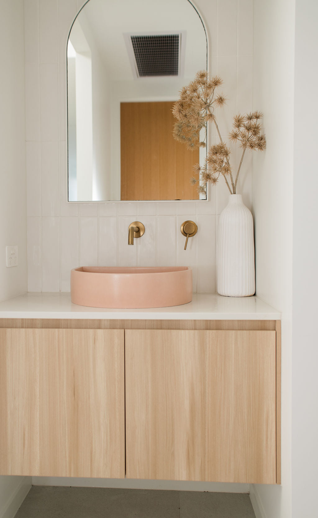 Concrete Polished Half Moon Basin