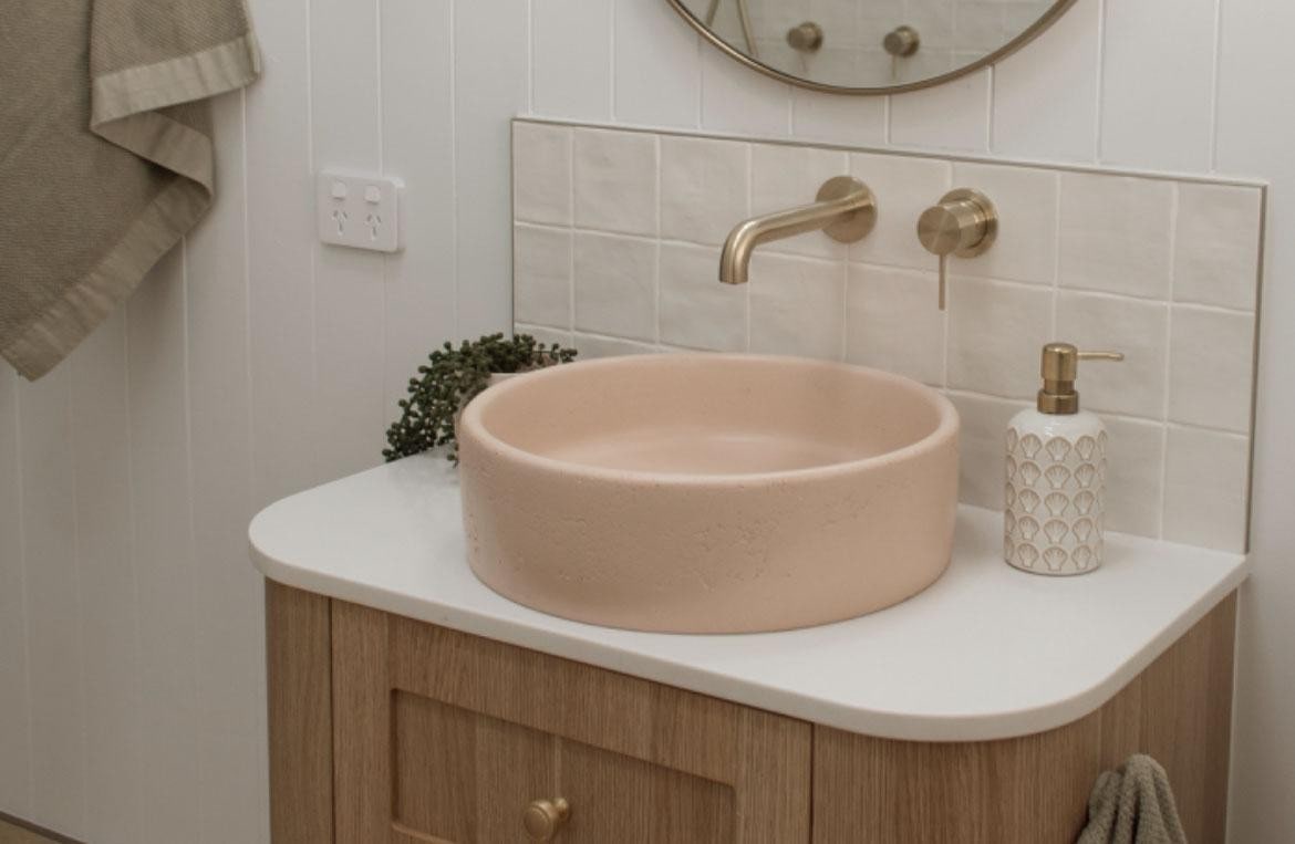 Concrete Round Textured Basin