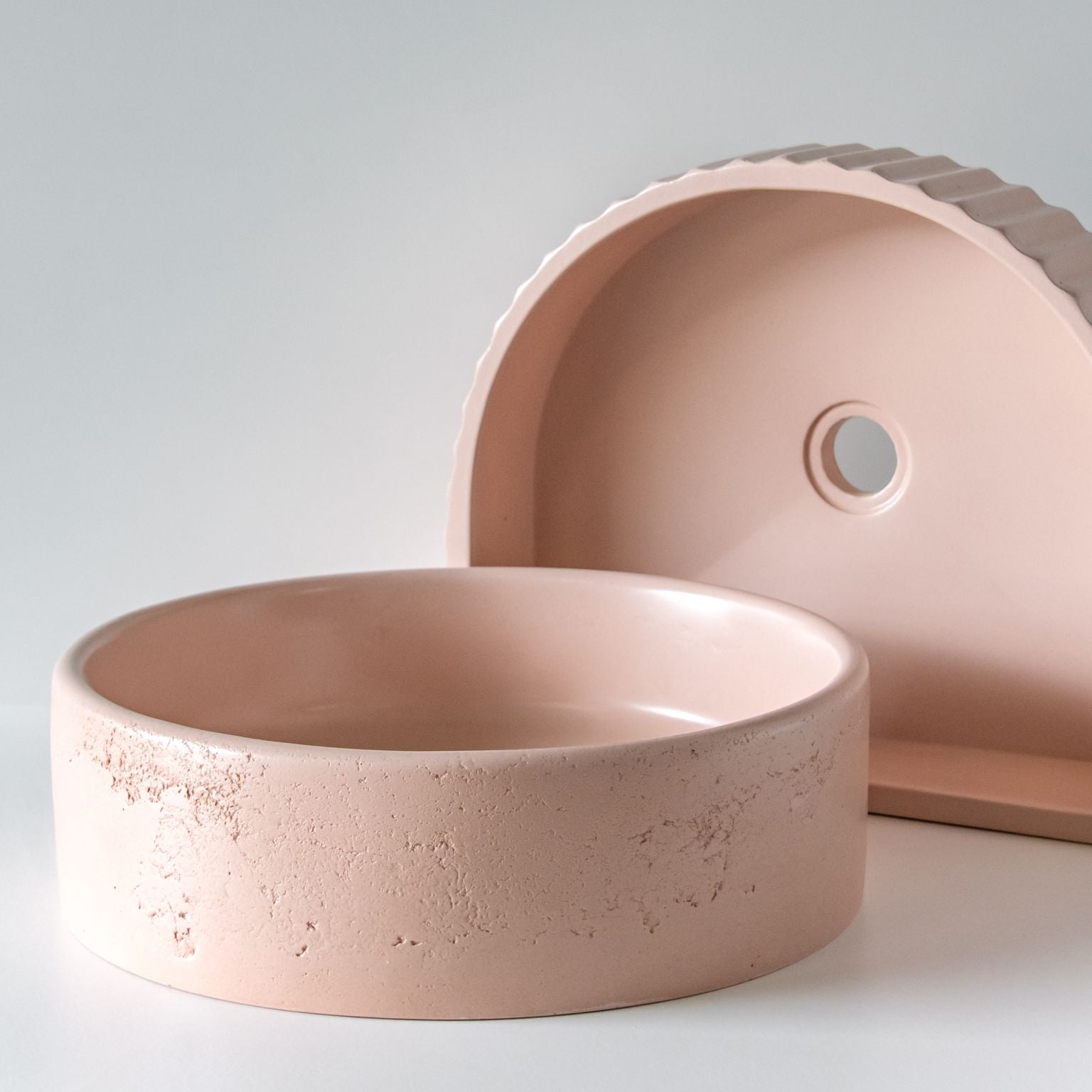 Basin Rouded Versatile Textured Round Concrete Basins | Sticks & Stone Co